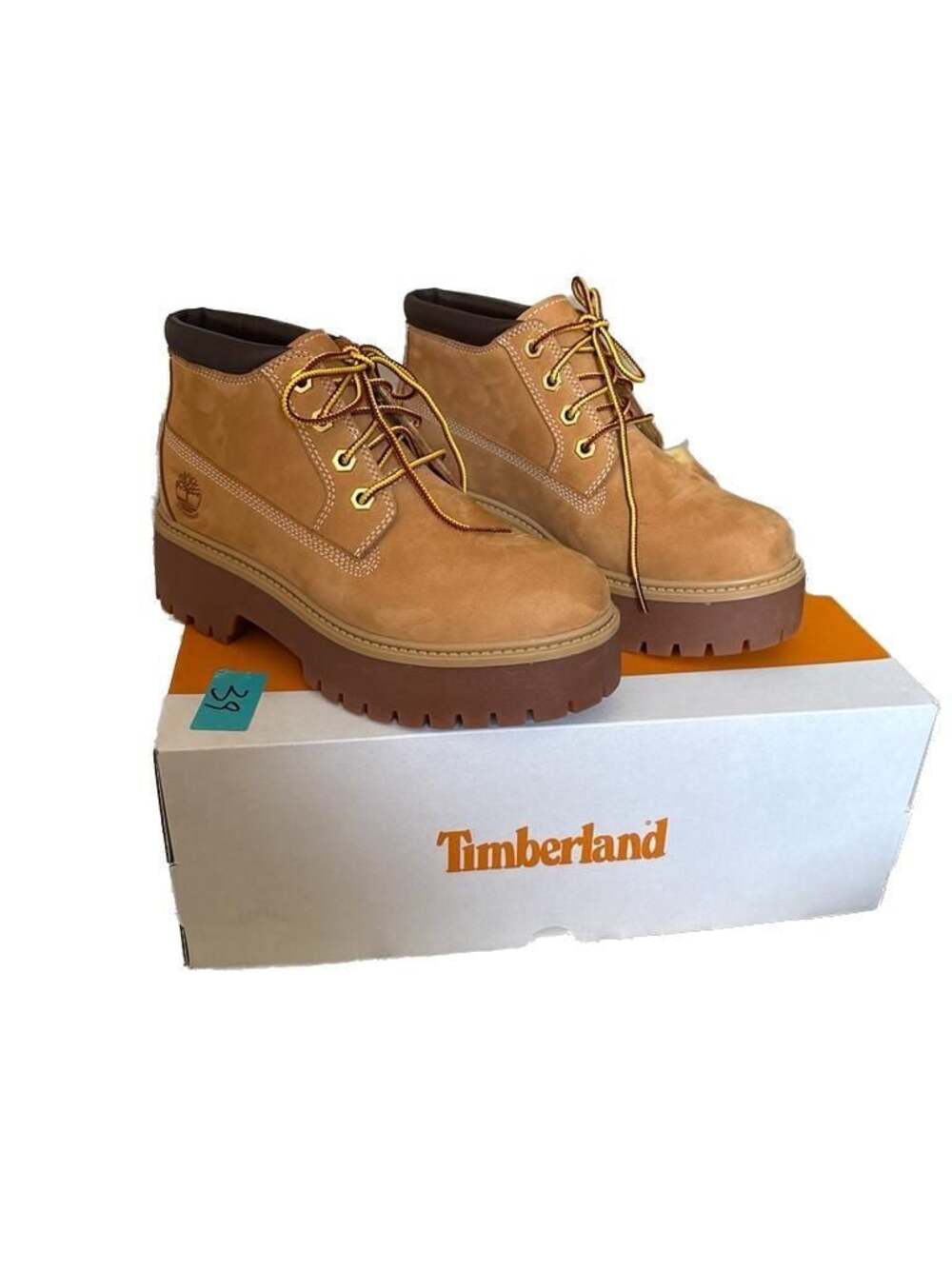 Timberland Women's Stone Street Mid Waterproof Platform Boots in Wheat